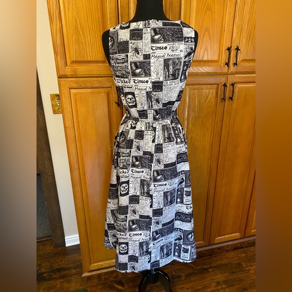 SPOOKY HAUNTED MACABRE DARK SWING PINUP HALLOWEEN RETRO DRESS - Picture 4 of 8